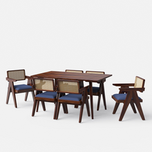 Load image into Gallery viewer, Helena-Pierre Provincial Teak Dining Table Set - 6 Seater/150 cm