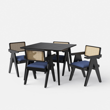 Load image into Gallery viewer, Helena-Pierre Black Dining Table Set - 4, 6 Seater - All Sizes