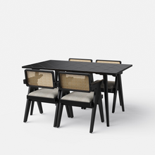 Load image into Gallery viewer, Helena-Pierre Black Dining Table Set - 4, 6 Seater - All Sizes