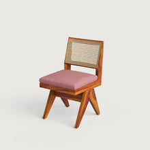 Load image into Gallery viewer, Jean Upholstered Chair in Honey Sheesham and Indian Red