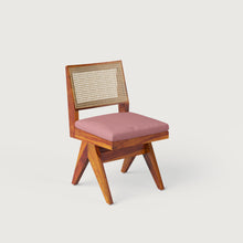 Load image into Gallery viewer, Jean Upholstered Chair in Honey Sheesham and Indian Red