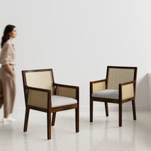 Load image into Gallery viewer, Kipling Contemporary Rattan Style with Rattan - Walnut in Sheesham