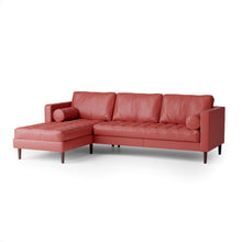 Load image into Gallery viewer, Palo Sofa | L-Shaped Sectional with Chaise (8.25 feet) | Italian Leather Sofa