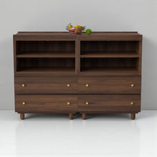 Load image into Gallery viewer, Stava Modular Credenza System | Solid Walnut/Teak/Oak Wood (4x2) | 5.5 Feet Length