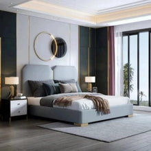 Load image into Gallery viewer, Jazzy Upholstered Luxury Bed Without Storage In Suede