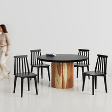 Load image into Gallery viewer, Luis-Polly Textured Black Dining Table Set - 2, 4 & 6 Seater/ All sizes