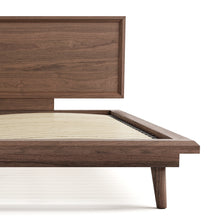 Load image into Gallery viewer, Bon Bed - Solid Teak/Walnut/Oak Wood (Queen)