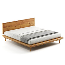 Load image into Gallery viewer, Bon Bed - Solid Teak/Walnut/Oak Wood (King)