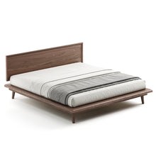 Load image into Gallery viewer, Bon Bed - Solid Teak/Walnut/Oak Wood (King)