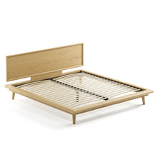 Load image into Gallery viewer, Bon Bed - Solid Teak/Walnut/Oak Wood (King)