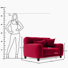 Load image into Gallery viewer, Edith 1 Seater Love Seat Sofa - 55"
