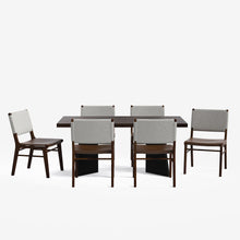 Load image into Gallery viewer, Alejandro-Manor Textured Walnut Dining Table Set - 6 & 8 Seater/ All sizes
