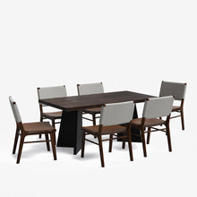Load image into Gallery viewer, Alejandro-Manor Textured Walnut Dining Table Set - 6 & 8 Seater/ All sizes
