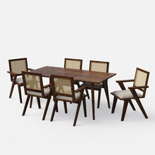 Load image into Gallery viewer, Helena-Flora Walnut Dining Table Set - 4 & 6 Seater - All Sizes