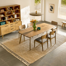 Load image into Gallery viewer, Kosha Dining Table (6 feet) - Solid Teak/Walnut/Oak Wood