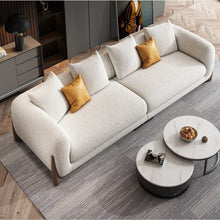 Load image into Gallery viewer, Galaxy Premium Modern Sofa Set in Off White Towel Cloth
