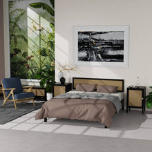 Load image into Gallery viewer, California Black Rattan Bed - Mango Wood
