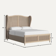 Load image into Gallery viewer, Chantel Distressed White Rattan Cane Bed