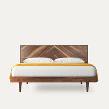 Load image into Gallery viewer, Maven Parquet Pattern Solid Wood Bed