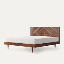 Load image into Gallery viewer, Maven Parquet Pattern Solid Wood Bed