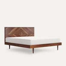 Load image into Gallery viewer, Maven Parquet Pattern Solid Wood Bed