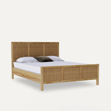 Load image into Gallery viewer, Adelaide Solid Wood Rattan Bed