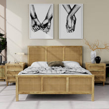 Load image into Gallery viewer, Adelaide Solid Wood Rattan Bed