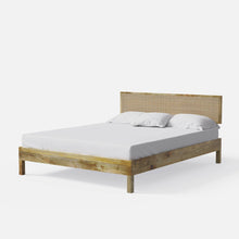 Load image into Gallery viewer, California Solid Wood Rattan Bed