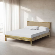 Load image into Gallery viewer, California Solid Wood Rattan Bed