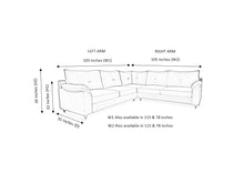 Load image into Gallery viewer, Brooklyn Corner Fabric Both Side Arms