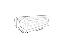 Load image into Gallery viewer, Chesterfield 4 Seater Artificial Leather Sofa