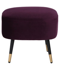 Load image into Gallery viewer, Mariana Velvet Finish Barrel Chair with Foot Stool in Wine Colour