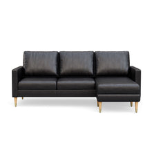 Load image into Gallery viewer, Lore Sofa | L-Shaped Right Sectional with Chaise | Italian Leather Sofa (7 feet)