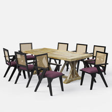 Load image into Gallery viewer, Gable-Flora Dining Table Set- 6 & 8 Seater/ All sizes