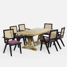 Load image into Gallery viewer, Gable-Flora Dining Table Set- 6 & 8 Seater/ All sizes