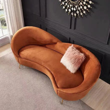 Load image into Gallery viewer, Hana Luxury Modern Velvet Upholstered Curved Sofa