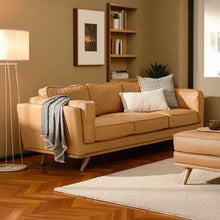 Load image into Gallery viewer, Lumo Sofa | 3 Seater (7.5 feet) Genuine Leather