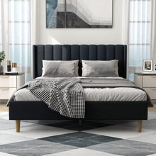 Load image into Gallery viewer, Ayzal Upholstered Bed Without Storage In Suede