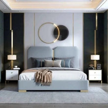 Load image into Gallery viewer, Jazzy Upholstered Luxury Bed Without Storage In Suede