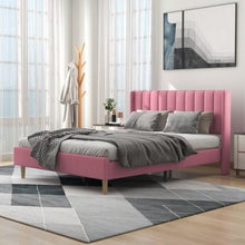 Load image into Gallery viewer, Ayzal Upholstered Bed Without Storage In Suede