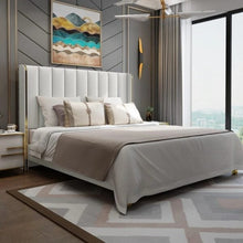 Load image into Gallery viewer, Matrix Upholstered Bed Without storage In Leatherette