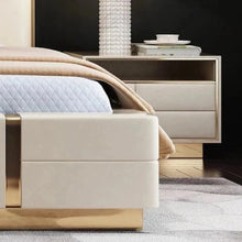 Load image into Gallery viewer, Julius Ultra Upholstered Bed With Manual Storage and Side Tables In Leatherette