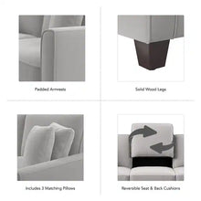 Load image into Gallery viewer, Celio Modern Suede Sectional Sofa Set