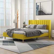 Load image into Gallery viewer, Ayzal Upholstered Bed Without Storage In Suede