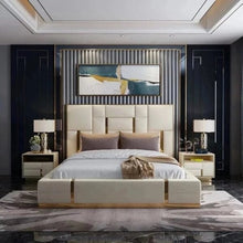 Load image into Gallery viewer, Julius Upholstered Luxury Bed With Hydraulic In Leatherette