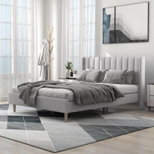 Load image into Gallery viewer, Ayzal Upholstered Bed Without Storage In Suede