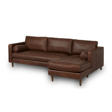 Load image into Gallery viewer, Palo Sofa | L-Shaped Sectional with Chaise (8.25 feet) | Italian Leather Sofa