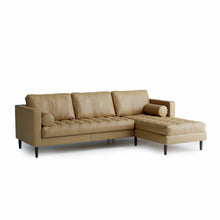 Load image into Gallery viewer, Palo Sofa | L-Shaped Sectional with Chaise (8.25 feet) | Italian Leather Sofa