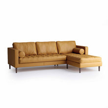 Load image into Gallery viewer, Palo Sofa | L-Shaped Sectional with Chaise (8.25 feet) | Italian Leather Sofa