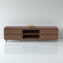 Load image into Gallery viewer, Stava Modular Credenza System | Solid Walnut/Teak/Oak Wood (2x3) | 8 Feet Length